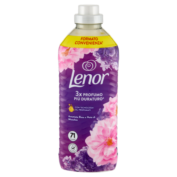 Lenor Ammorbidente Lavatrice Concentrato, Ametista Rosa e Note di Muschio, 71 Lavaggi 1,491 L