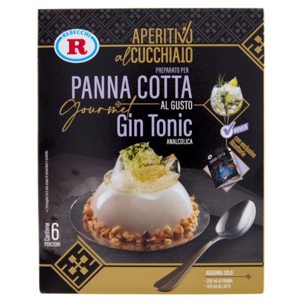 Rebecchi Pasticceria Creativa Preparato per Panna Cotta Gourmet al Gusto Gin Tonic 89,5 g