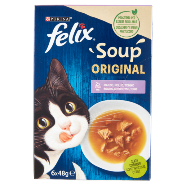 FELIX Soup Original (Manzo, Pollo, Tonno) 6 x 48 g