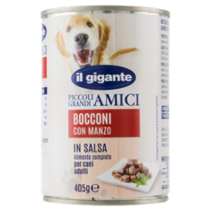 IL GIGANTE Piccoli Grandi Amici Bocconi Con Manzo In Salsa 405 g