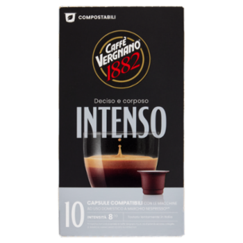 Caffè Vergnano 1882 Intenso Capsule Compatibili Nespresso* 10 x 5,25 g