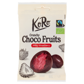 KoRo Crunchy Choco Fruits Milky Strawberry 50 g
