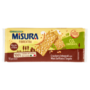 Misura Fibrextra Crackers Integrali Con Mais Soffiato e Segale 360 g