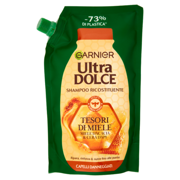 Garnier Ultra Dolce Refill Shampoo Tesori di Miele, 500 ml