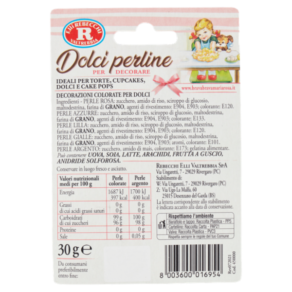 Mariarosa Dolci Perline Rosa 30 g