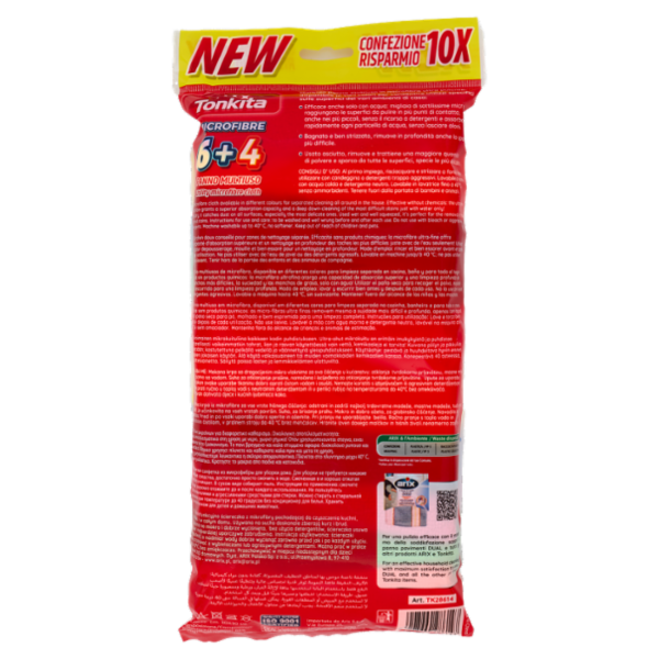 Tonkita Microfibre Panno Multiuso 6 + 4 pz