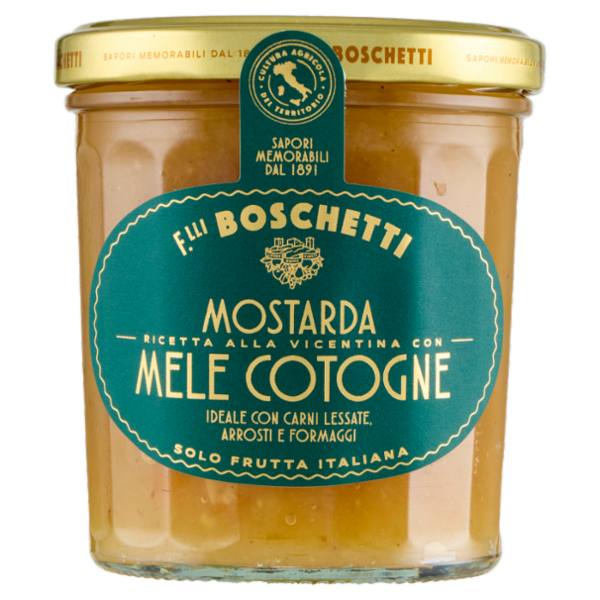 F.lli Boschetti Mostarda Ricetta alla Vicentina con Mele Cotogne 350 g