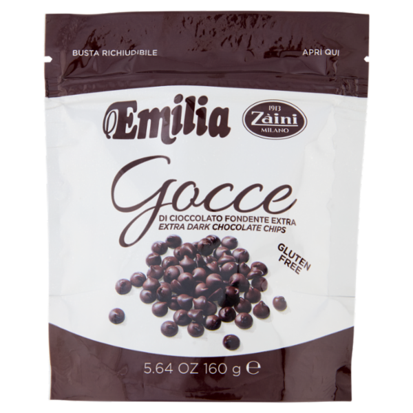 Zàini Emilia Gocce di Cioccolato Fondente Extra 160 g