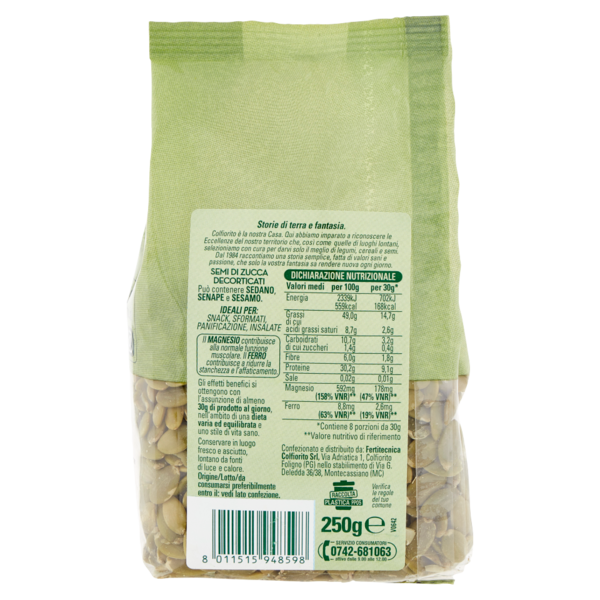 Colfiorito Semi di Zucca Decorticati 250 g