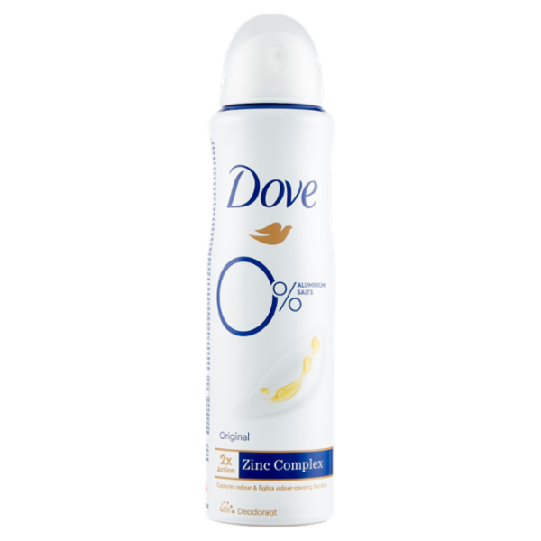 Dove 0% Aluminium Salts Original Deodorant 150 ml