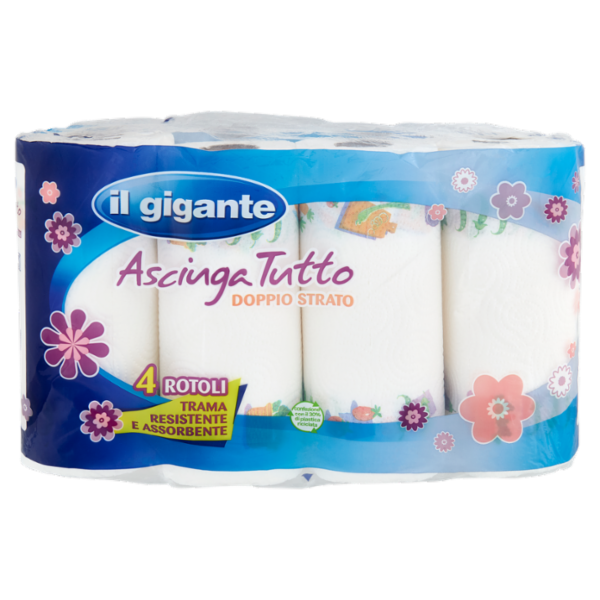 IL GIGANTE Asciuga Tutto Doppio Strato 4 pz