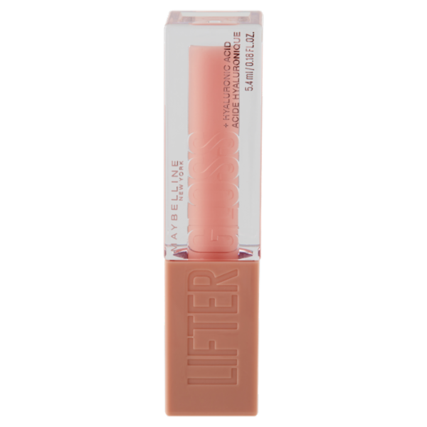 Maybelline New York Lifter Gloss, Lucidalabbra con acido ialuronico, Ice (002), 5,4 ml