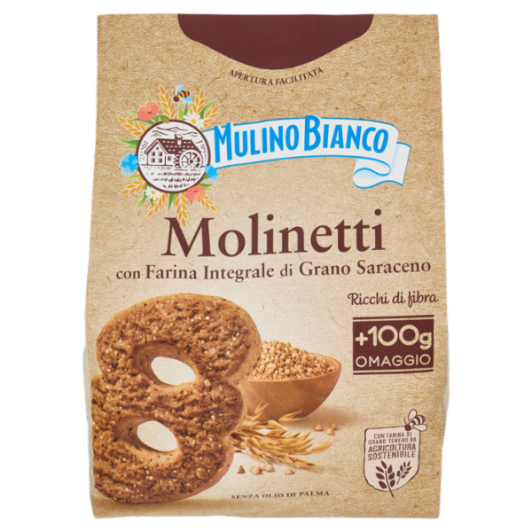 Mulino Bianco Molinetti Biscotti con Farina Integrale e Grano Saraceno Offerta 800g