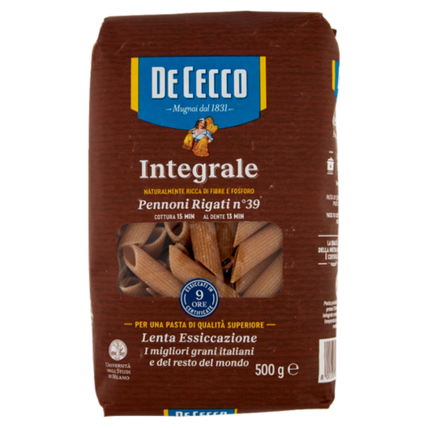 De Cecco Integrale Pennoni Rigati n° 39 500 g