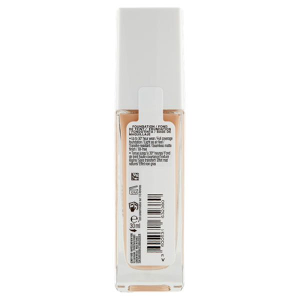 Maybelline New York Fondotinta Liquido SuperStay 30H Active Wear, Ivory (10), 30 ml