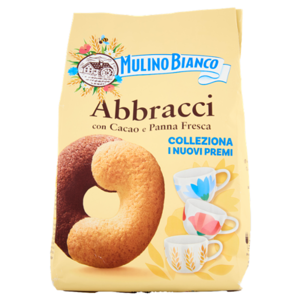 Mulino Bianco Abbracci Biscotti con Cacao e Panna Fresca 350g