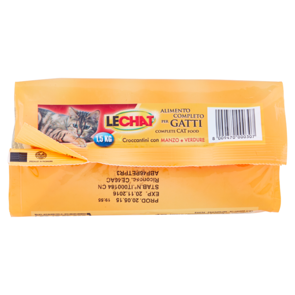 LeChat Croccantini con Carne Fresca Manzo e Verdure 1,5 kg