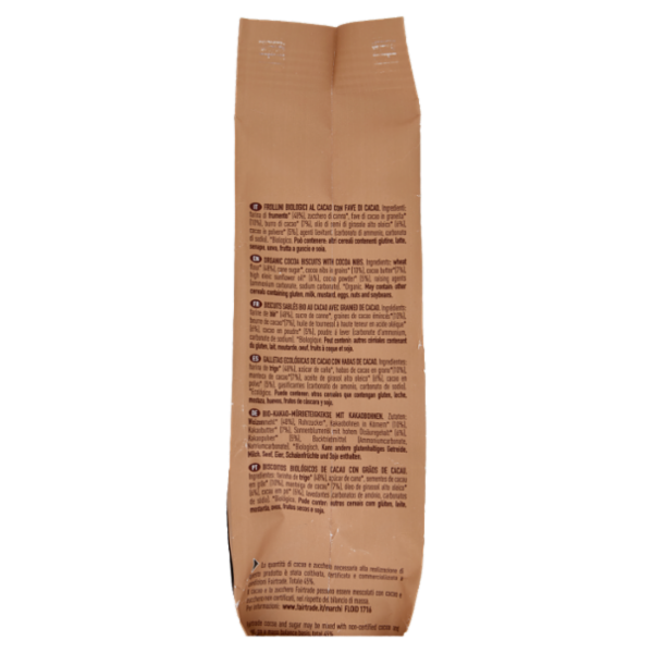 alce nero Frollini al Cacao con Fave di Cacao 250 g