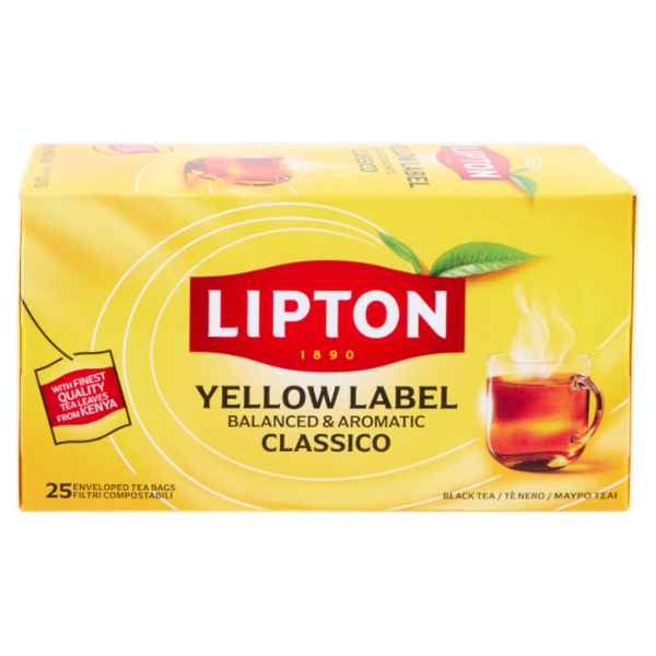 Lipton Yellow Label Classico 25 Filtri Compostabili 37,5 g