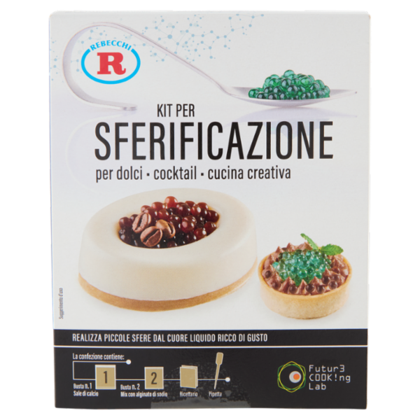 Rebecchi Kit per Sferificazione per dolci - cocktail - cucina creativa 90 g