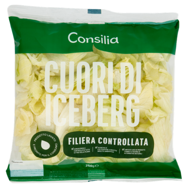 Consilia Cuori di Iceberg Lavati e Pronti per il Consumo 250 g