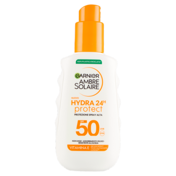 Garnier Ambre Solaire Hydra 24H Protect Protezione Spray Alta SPF50 150 ml