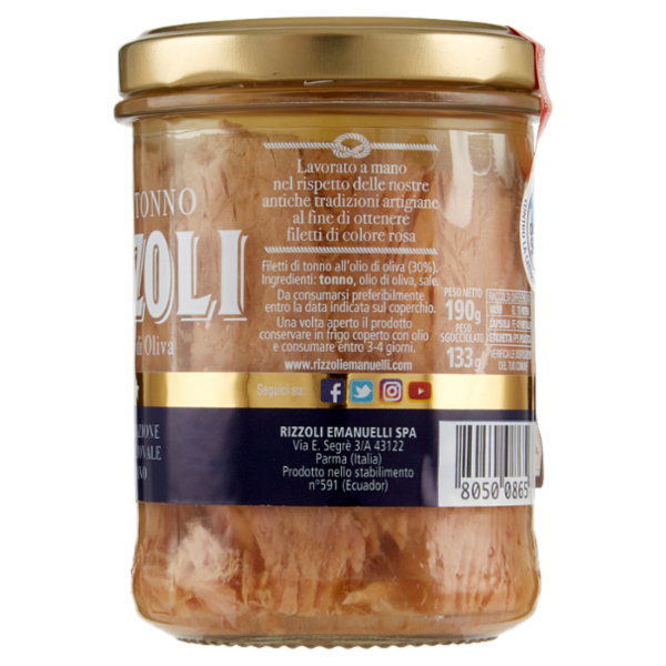 Rizzoli Filetti di Tonno in Olio di Oliva 190 g