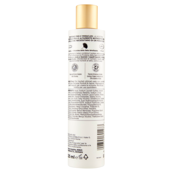 Pantene Shampoo Miracles Morbidi & Setosi con Biotina + Proteina della Seta Idrolizzata 225 ml