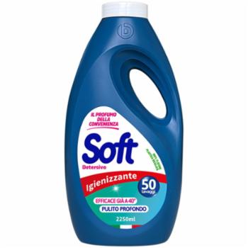 Soft Detersivo Lavatrice Liquido Igienizzante 50 Lavaggi 2250ml