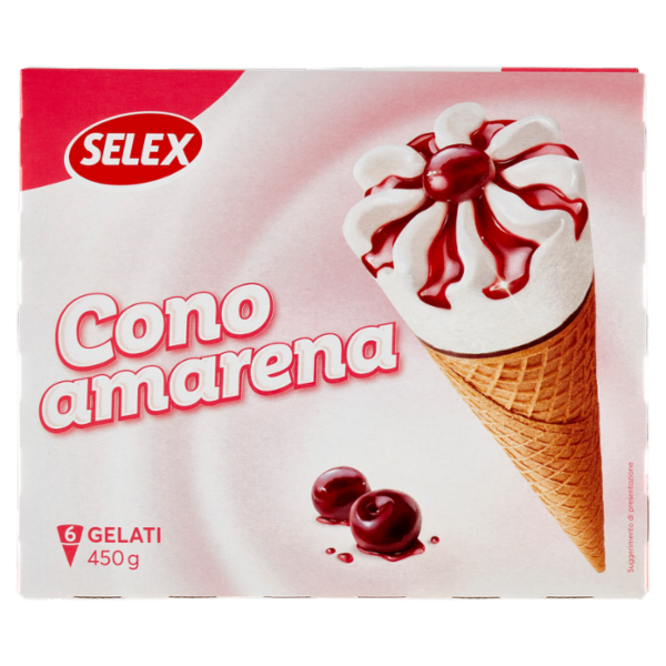 Selex 6 Coni di Gelato Amarena 450 g