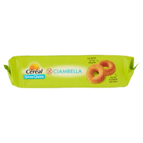 Céréal Senza Glutine Ciambella con Farina di Riso integrale, Merendine senza lattosio, 4 per 50g