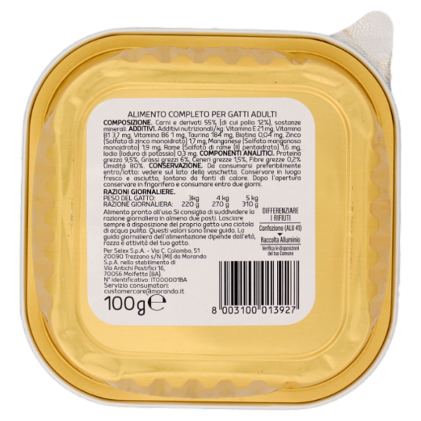 Selex Amico Mio Paté per Gatto con Pollo 100 g