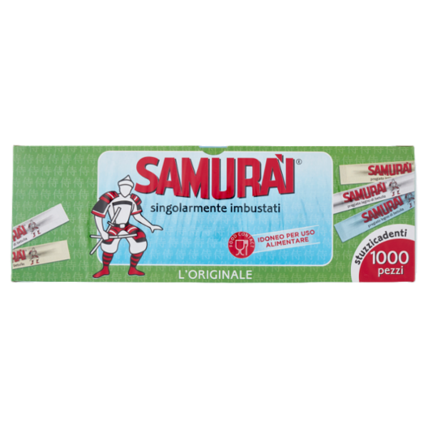 Samurài l'Originale stuzzicadenti singolarmente imbustati 1000 pz