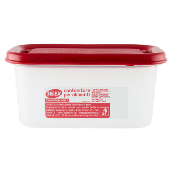 Selex Contenitore per Alimenti Freezer/Frigo Rettangolare 0,55 L