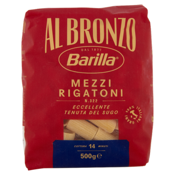 Barilla Al Bronzo Pasta Mezzi Rigatoni 500g