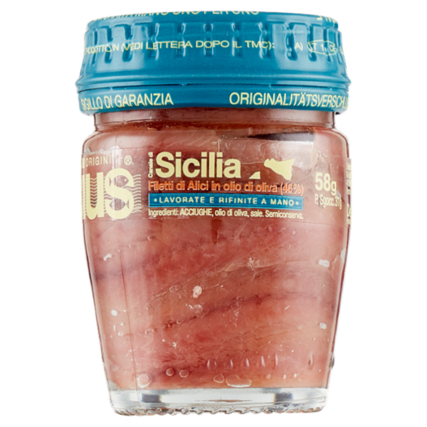 Delicius Canale di Sicilia Filetti di Alici in olio di oliva (46%) 58 g