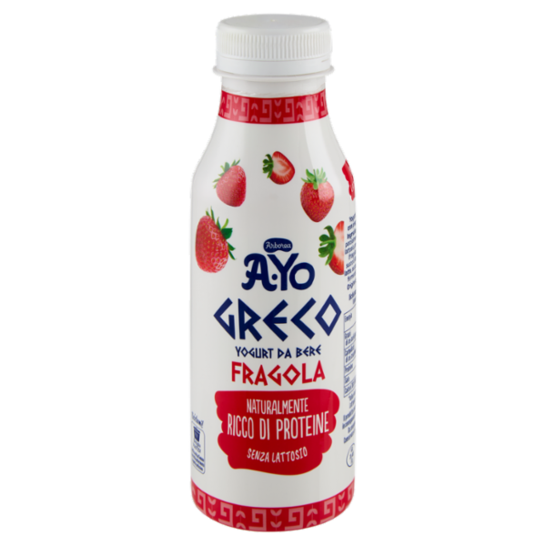 Arborea A-Yo Greco Yogurt da Bere Fragola Senza Lattosio 330 ml