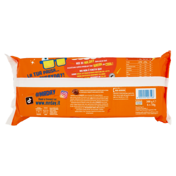 Mr.Day 6 Ciambelle con Crema al Cioccolato 6 x 50 g