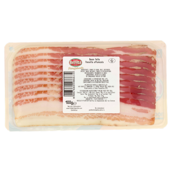 Fratelli Beretta Bacon Fette Pancetta Affumicata 100 g