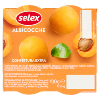 Selex Confettura Extra Di Albicocche In Monoporzioni 4 x 25 g