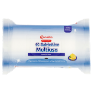 Consilia Saper Scegliere Salviettine Multiuso Superfici Dure Al Limone 60 Pz