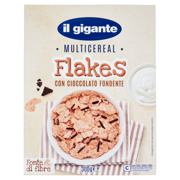 IL GIGANTE Multicereal Flakes con Cioccolato Fondente 300 g