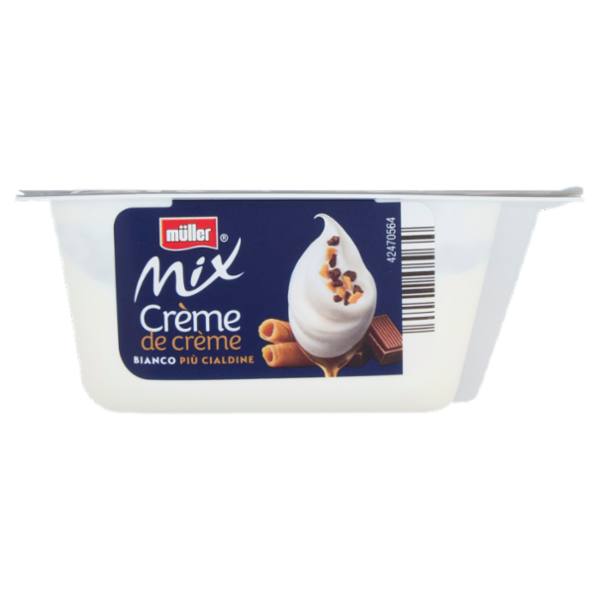 müller Mix Crème de crème Bianco Extra Cremoso Più Cialdine 140 g