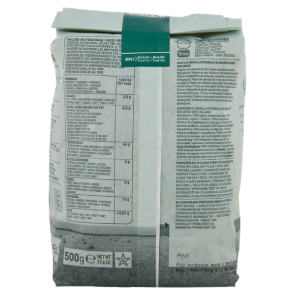 Sgambaro Bio Grano Duro Integrale Decorticato Penne Rigate N°45 500 g