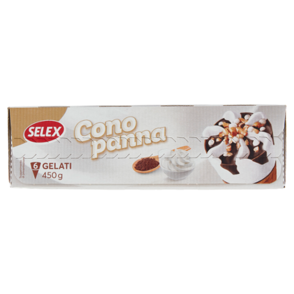 Selex 6 Coni di Gelato Panna 450 g