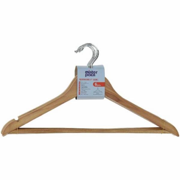 Domoliving Appendiabiti In Legno Set Da 6 Pezzi