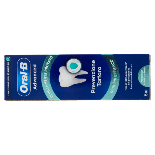 Oral-B Advanced Dentifricio Prevenzione Tartaro Microgranuli Attivi Extra Fresh 75 ml