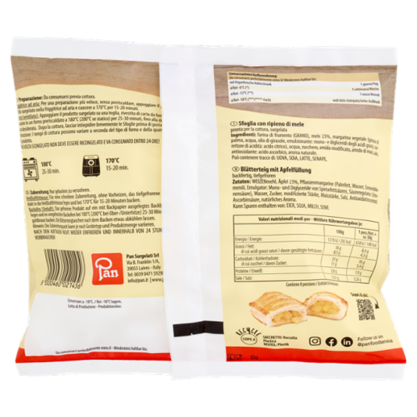 Pan Sfoglie alle Mele Surgelate 8 Sfoglie 400 g