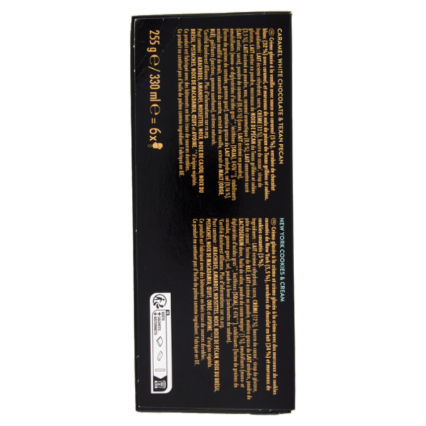 NUII Mini Adventure Ciocc.Bianco-Caramello-Noci Pecan del Texas,New York Cookies-Panna 6 Gelati 255g