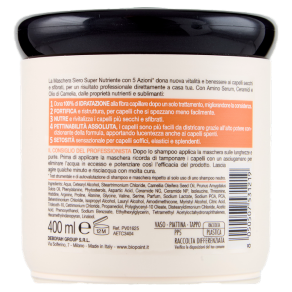 Biopoint Professional Hair Program Maschera Siero Super Nutriente 400 ml